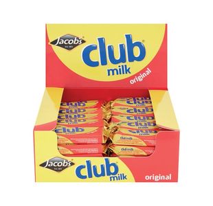 Jacobs Club Bisc Milk Choc 22G Pk60