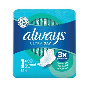 Always Ultra Pads Nrm/Wings X13 Pk12