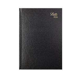 Letts Desk Diary Dpp A5 Blk 2026