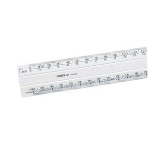 Linex Scalerule Flat 1:5:500 30Cm Wh