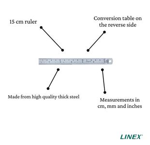 Linex Steel Ruler 150Mm