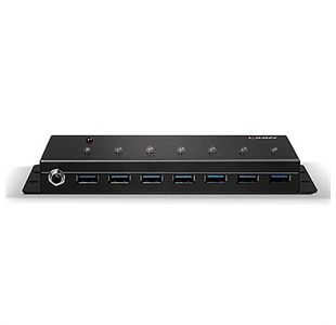 Lindy 7 Port Usb 3.0 Metal Hub Blk