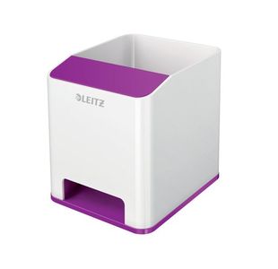 Leitz Wow Sound Pen Holder Wht/Purp