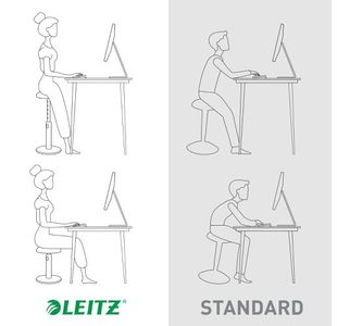 Leitz Ergo Cosy Sit/Stand Stool Blu
