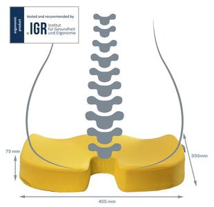 Leitz Ergo Cosy Seat Cushion Ylw