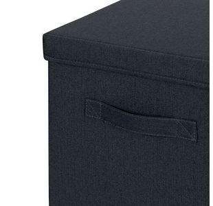 Leitz Fabric Box W/Lid Twnpk Lrg Gry