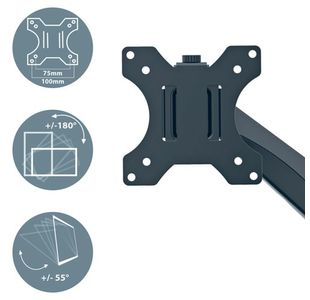 Leitz Ergo Single Monitor Arm Dgrey