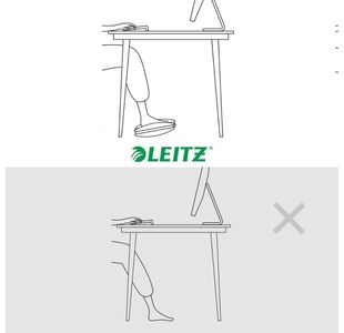 Leitz Ergo Adj Footrest Light Grey