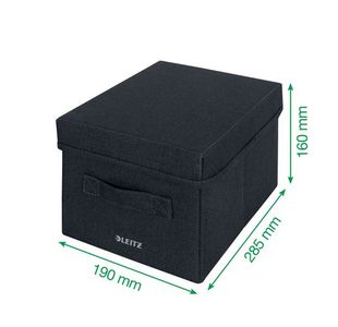 Leitz Fabric Box W/Lid Twnpk Sml Gry