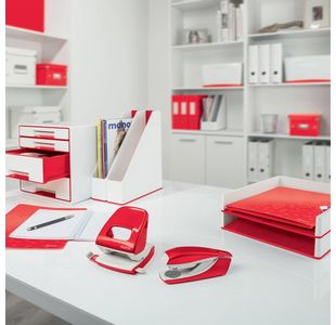 Leitz Wow Letter Tray Duo Col Wht/Rd