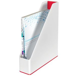 Leitz Wow Mag File Duo Colour Wht/Rd