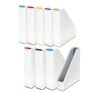 Leitz Wow Mag File Duo Colour Wht/Rd