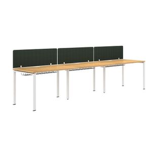 3 Person Single Row Bench Desk