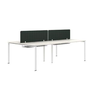 4 Person Double Row Bench Desk