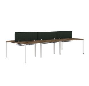 6 Person Double Row Bench Desk