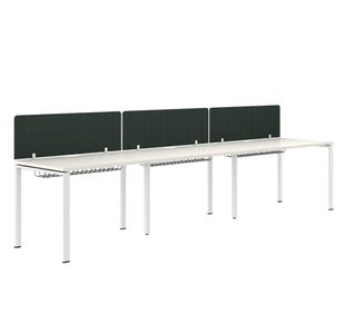 3 Person Single Row Bench Desk