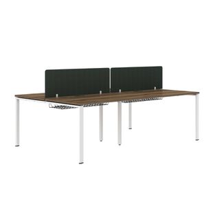 4 Person Double Row Bench Desk