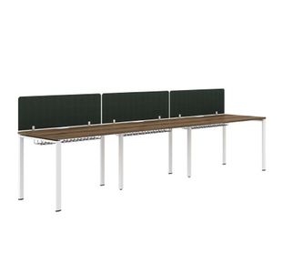 3 Person Single Row Bench Desk