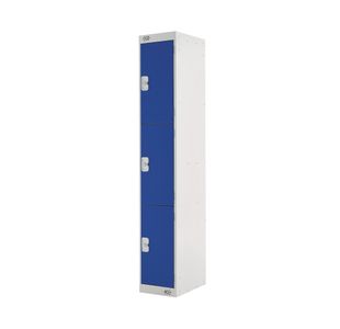 Three Compartment Locker 300 Blue