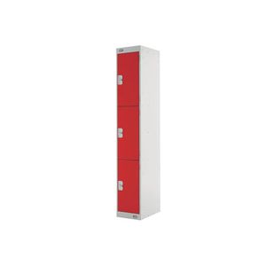 Three Compartment Locker 300 Red