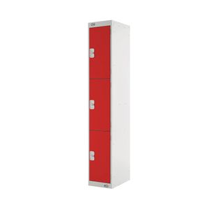 Three Compartment Locker 450 Red