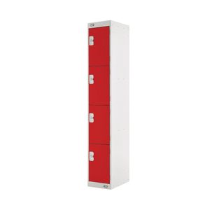 Four Compartment Locker 450 Red