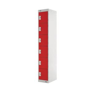 Six Compartment Locker 450 Red