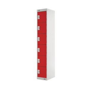 Six Compartment Locker 450 Red