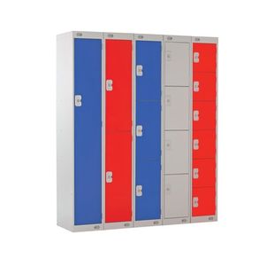 Express Std Locker 3 Door Grey/Blue