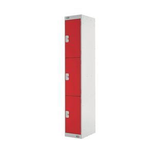 Three Comp Express Std Locker Red