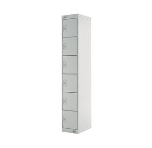 Six Comp Express Std Locker Grey