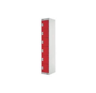 Six Comp Express Std Locker Red