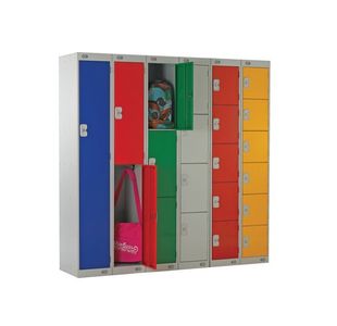 Six Comp Express Std Locker Red