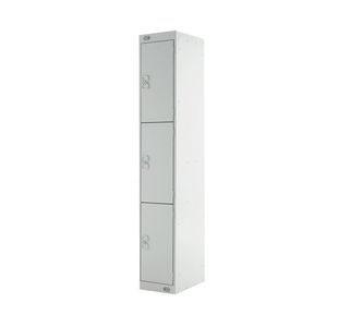 Three Comp Express Std Locker Grey