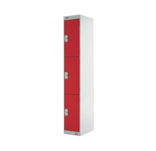 Three Comp Express Std Locker Red