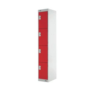 Four Comp Express Std Locker Red