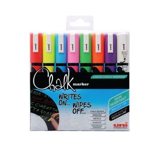 Uni Chalk Markers Medium Ast Pk8