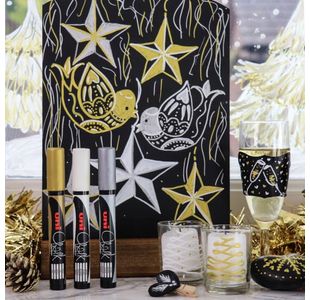 Uni Chalk Markers Medium Ast Pk8