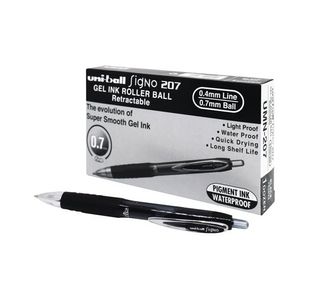 Uni-Ball Signo 207 Rrb Gel Blk Pk12