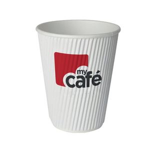 Mycafe 8Oz Ripple Wall Hot Cup Pk500