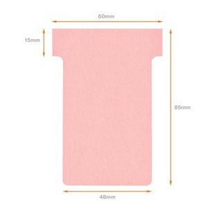 Nobo T-Card Size 2 Pink Pk100