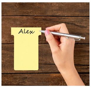 Nobo T-Card Size 3 Yellow Pk100