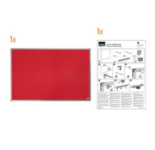 Nobo Essence Felt Board 1200X900 Red