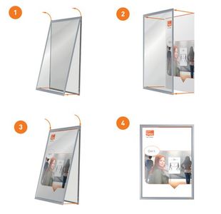 Nobo A4 Poster Anodised Clip Frame