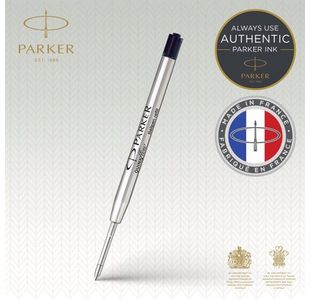 Parker Quink Blk Bpoint Med Rfl Pk12