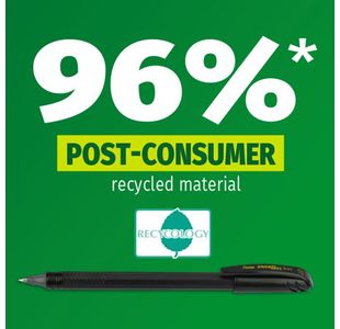 Pentel Energel Rb Capstyl Eco Bk P12