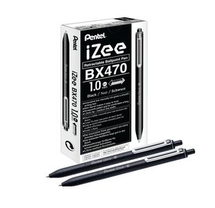 Pentel Izee R Blpt Pen 1.0 Blk Pk12