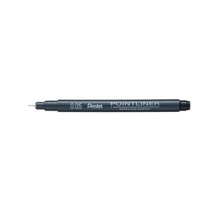 Pentel P/Liner Pigmt Line .05 Blk 12