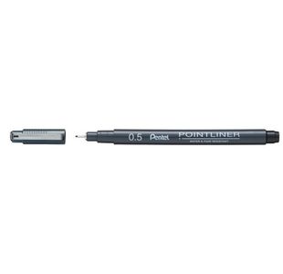 Pentel P/Liner Pigmt Line .05 Blk 12