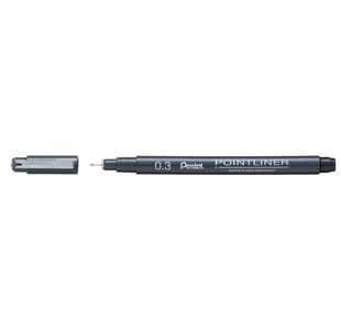Pentel P/Liner Pigmt Line 0.3 Blk 12